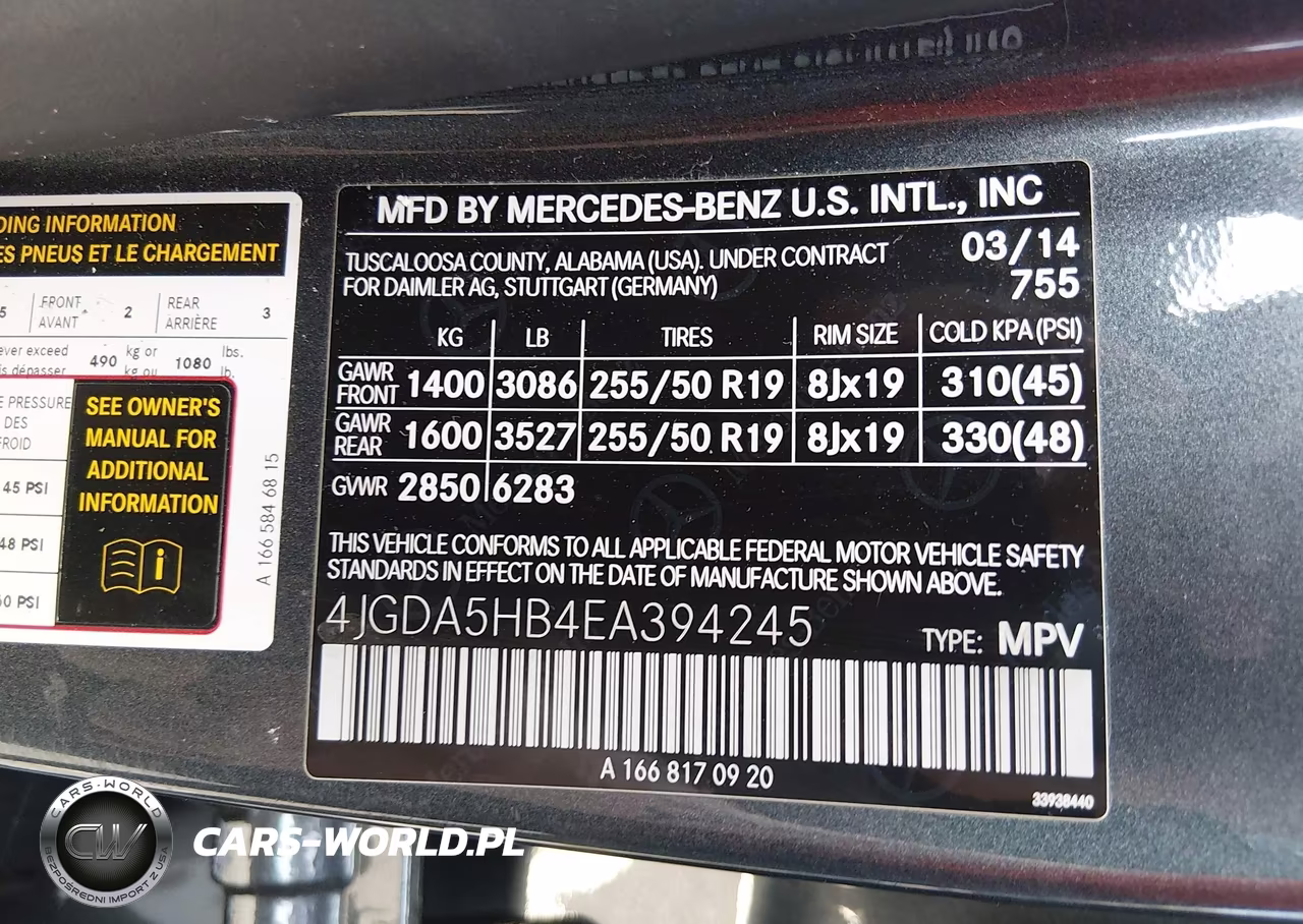 2014 Mercedes-Benz Ml 350 4Matic VIN:4JGDA5HB4EA394245 - 9