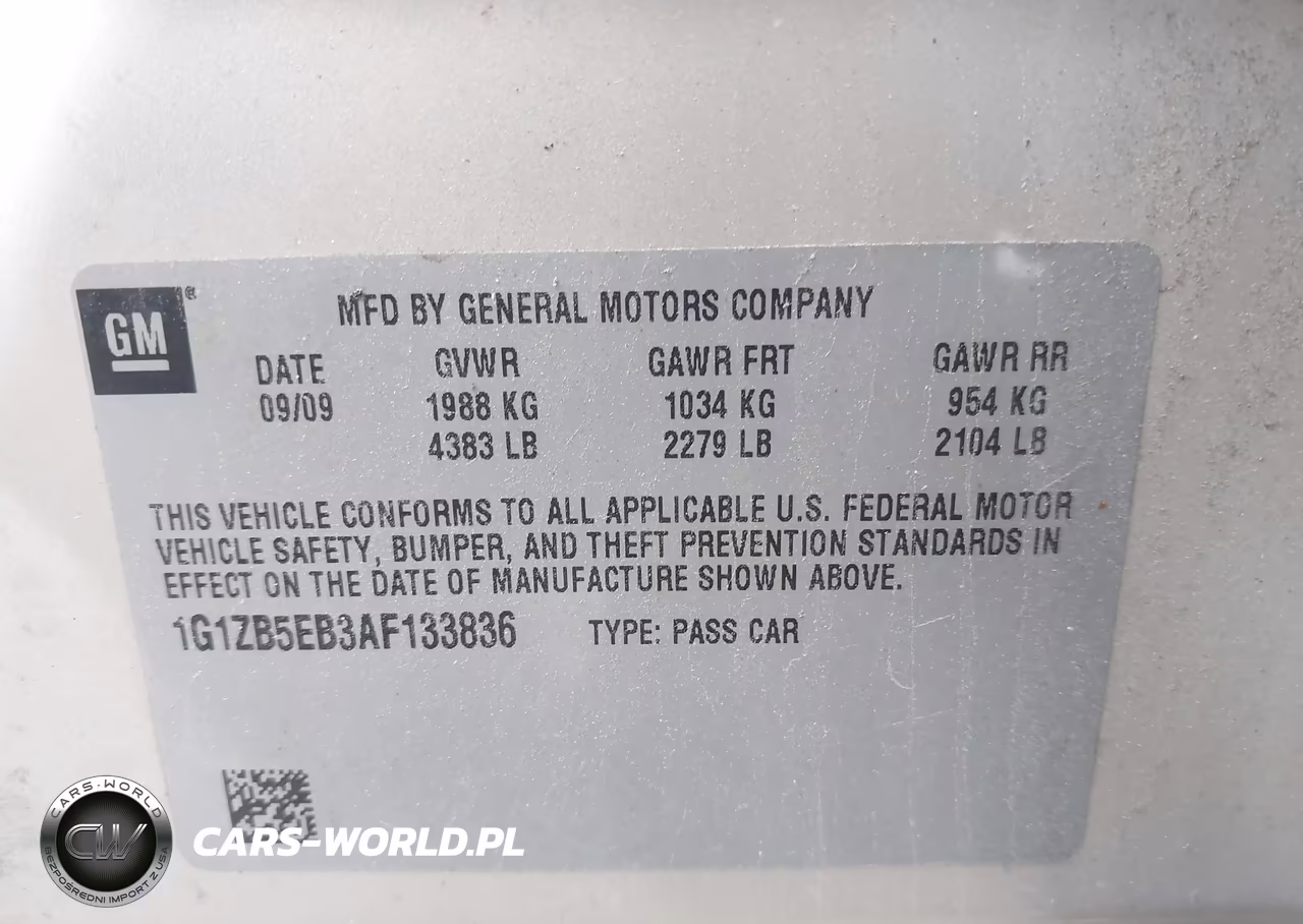 2010 Chevrolet Malibu Ls VIN:1G1ZB5EB3AF133836 - 9