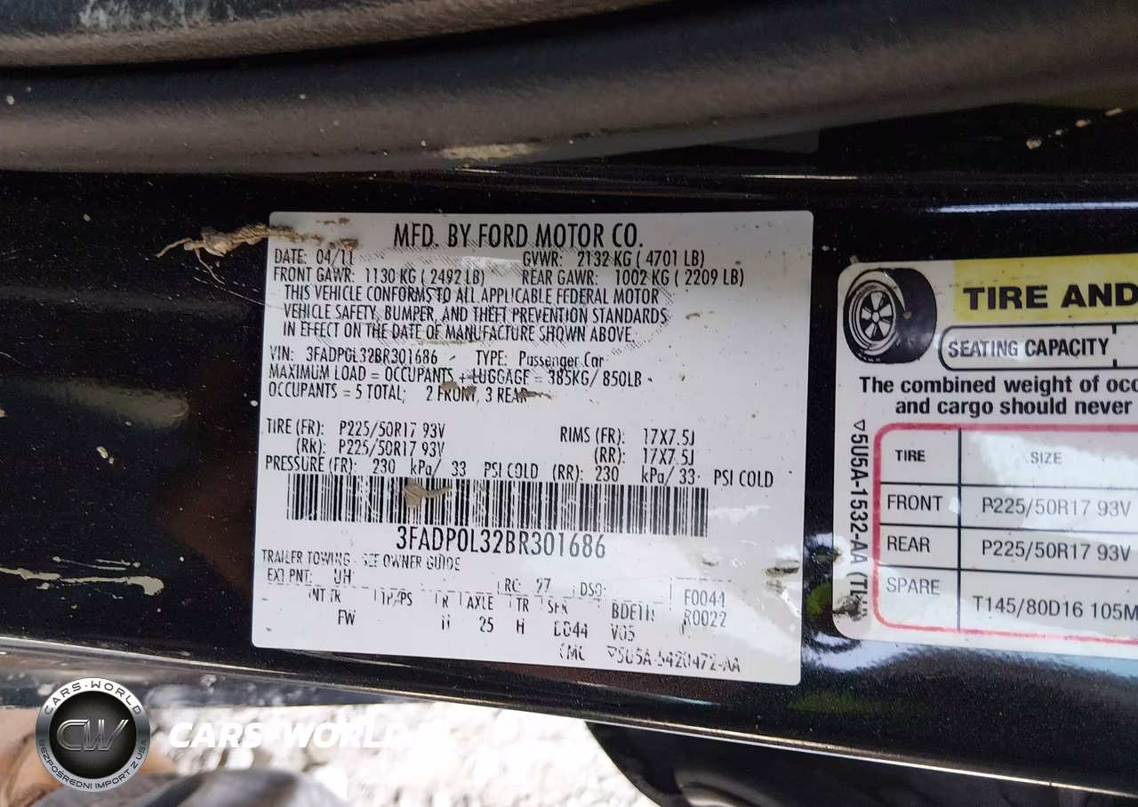 2011 Ford Fusion Hybrid VIN:3FADP0L32BR301686 - 9
