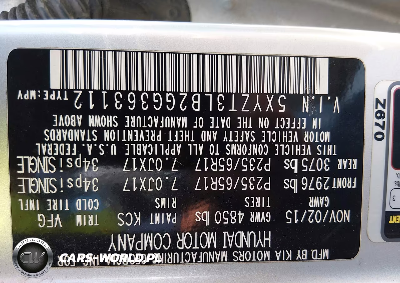 2016 Hyundai Santa Fe Sport 2.4L VIN:5XYZT3LB2GG363112 - 9