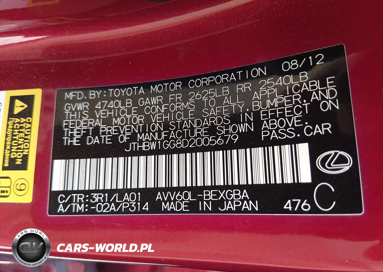 2013 Lexus Es 300H VIN:JTHBW1GG8D2005679 - 9