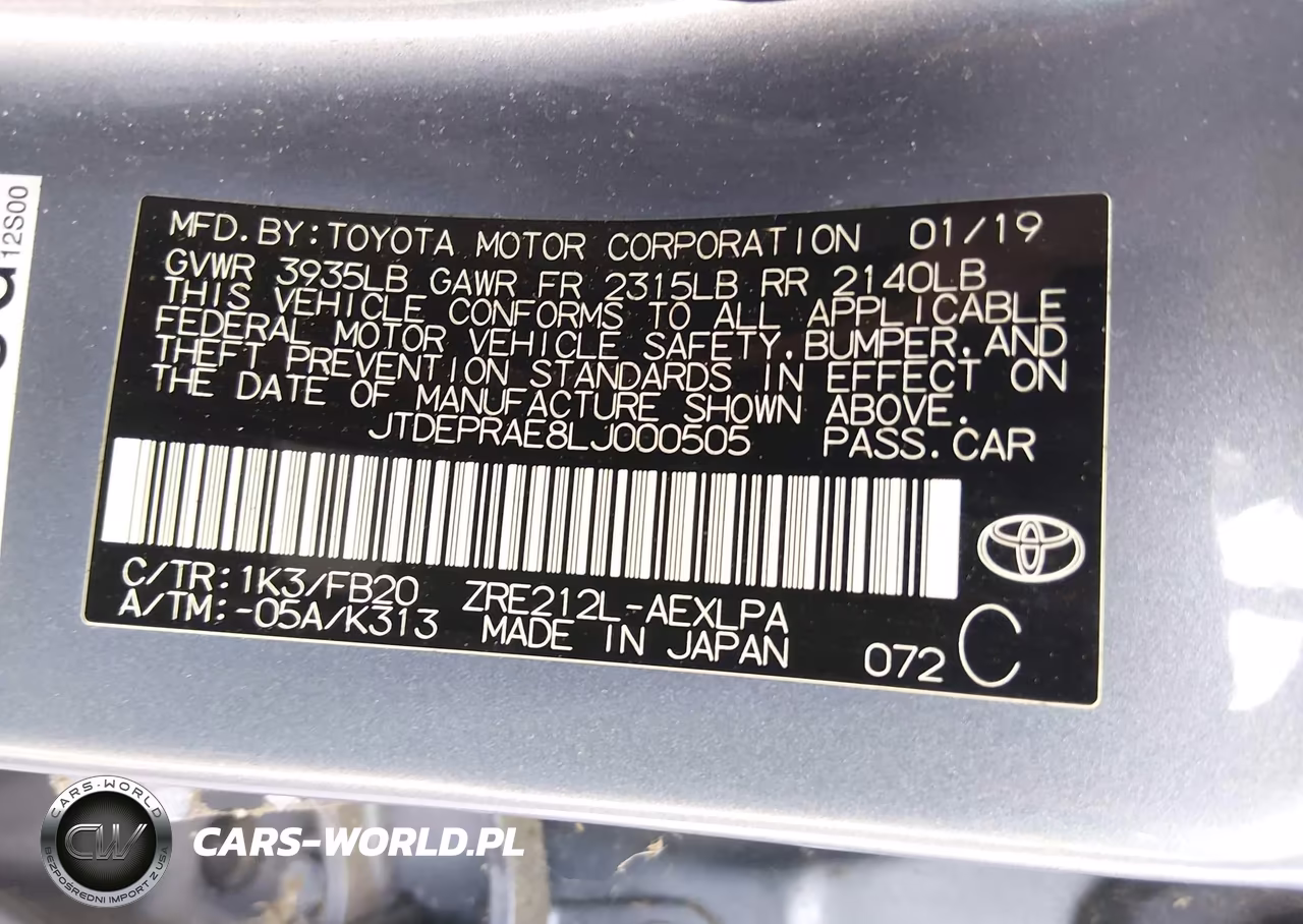 2020 Toyota Corolla Le VIN:JTDEPRAE8LJ000505 - 9