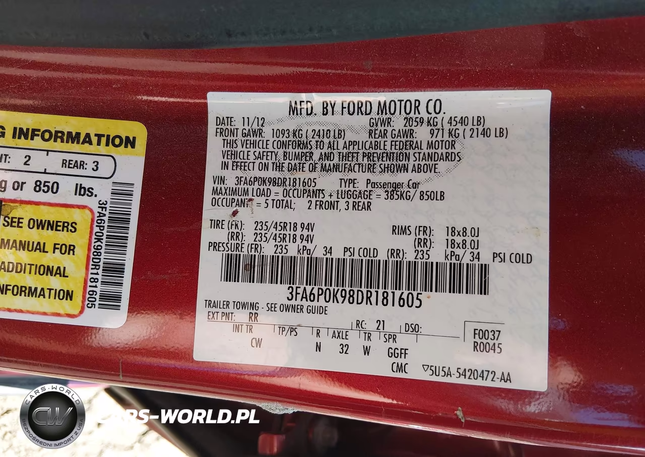 2013 Ford Fusion Titanium VIN:3FA6P0K98DR181605 - 9