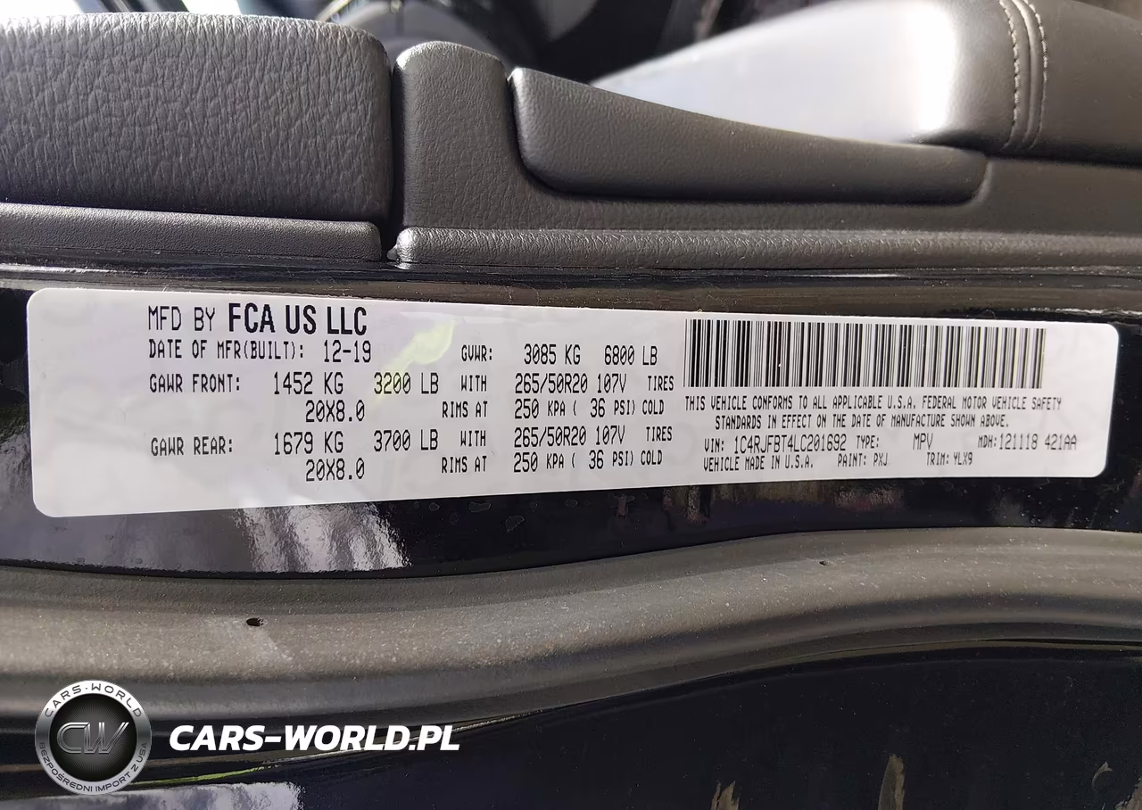 2020 Jeep Grand Cherokee Limited X 4X4 VIN:1C4RJFBT4LC201692 - 9