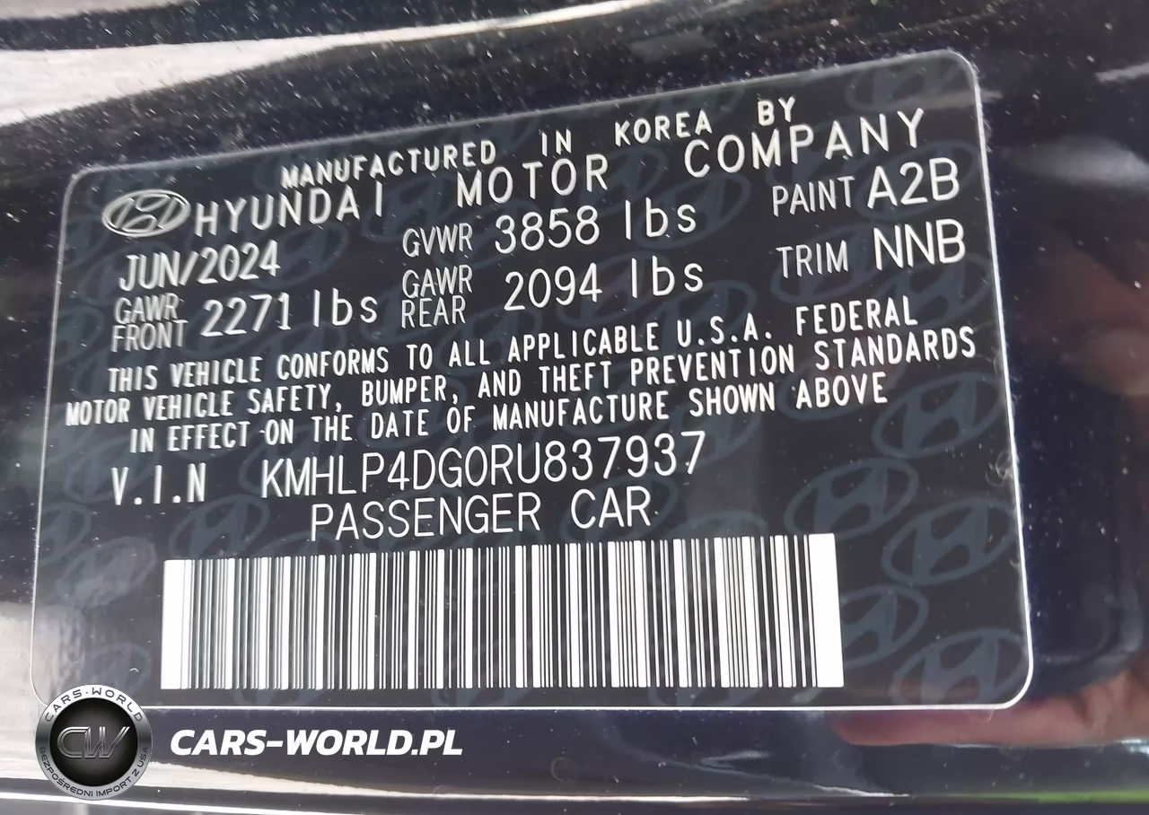 2024 Hyundai Elantra Limited VIN:KMHLP4DG0RU837937 - 9
