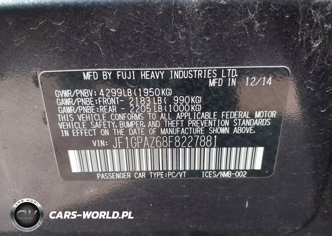 2015 Subaru Impreza Wagon 2.0I Sport Limited VIN:JF1GPAZ68F8227881 - 9