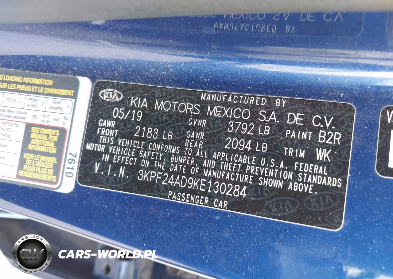 2019 Kia Forte Lxs VIN:3KPF24AD9KE130284 - 9