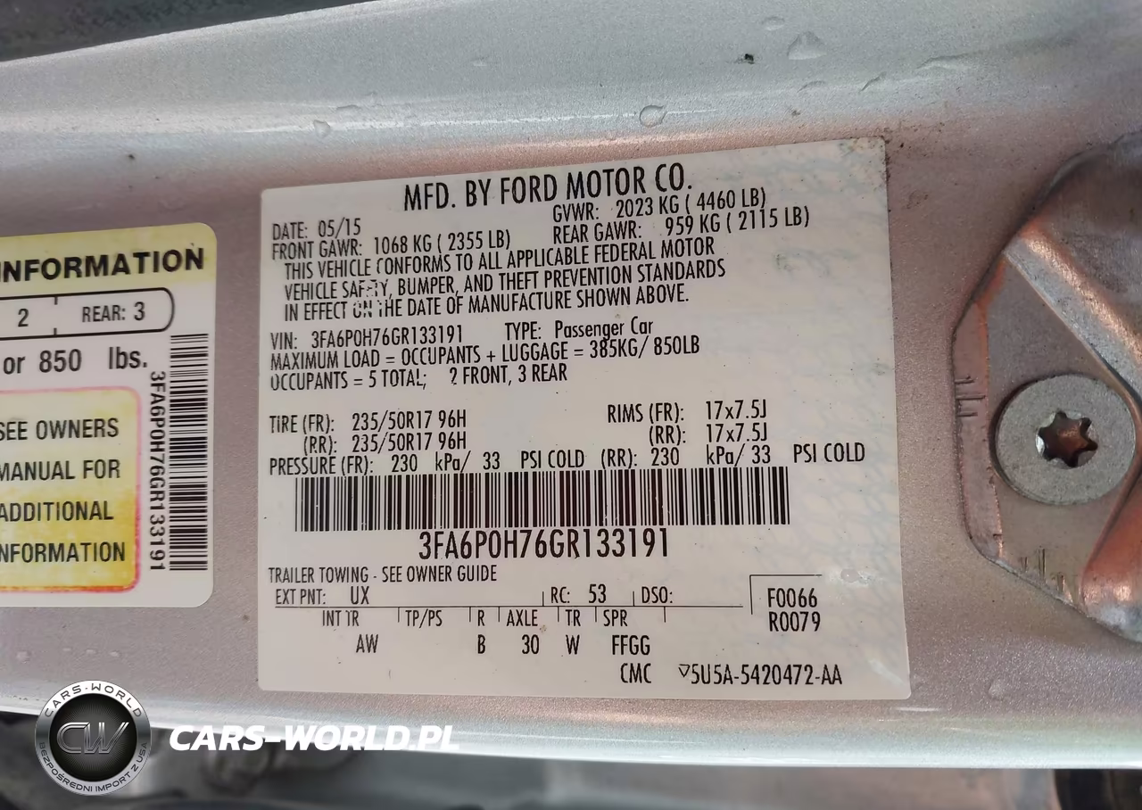 2016 Ford Fusion Se VIN:3FA6P0H76GR133191 - 9