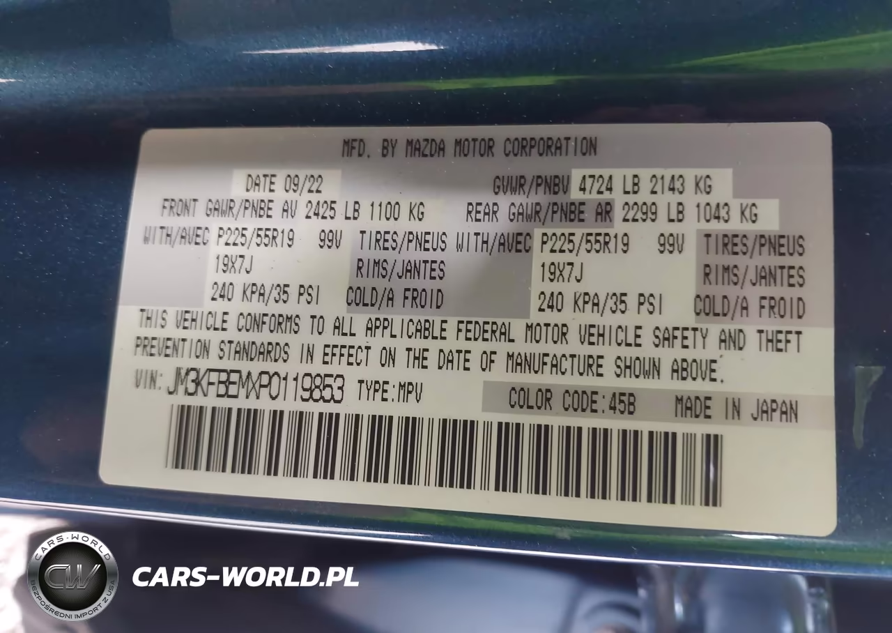 2023 Mazda Cx-5 2.5 S Premium Plus VIN:JM3KFBEMXP0119853 - 9