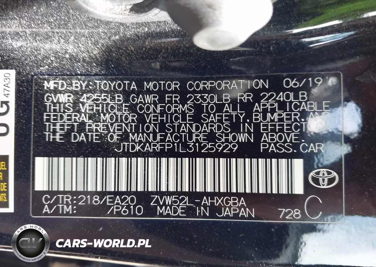 2020 Toyota Prius Prime Limited VIN:JTDKARFP1L3125929 - 9