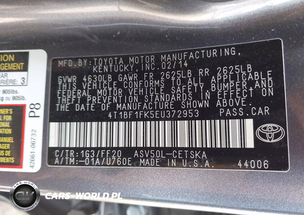 2014 Toyota Camry Se Sport VIN:4T1BF1FK5EU372953 - 9