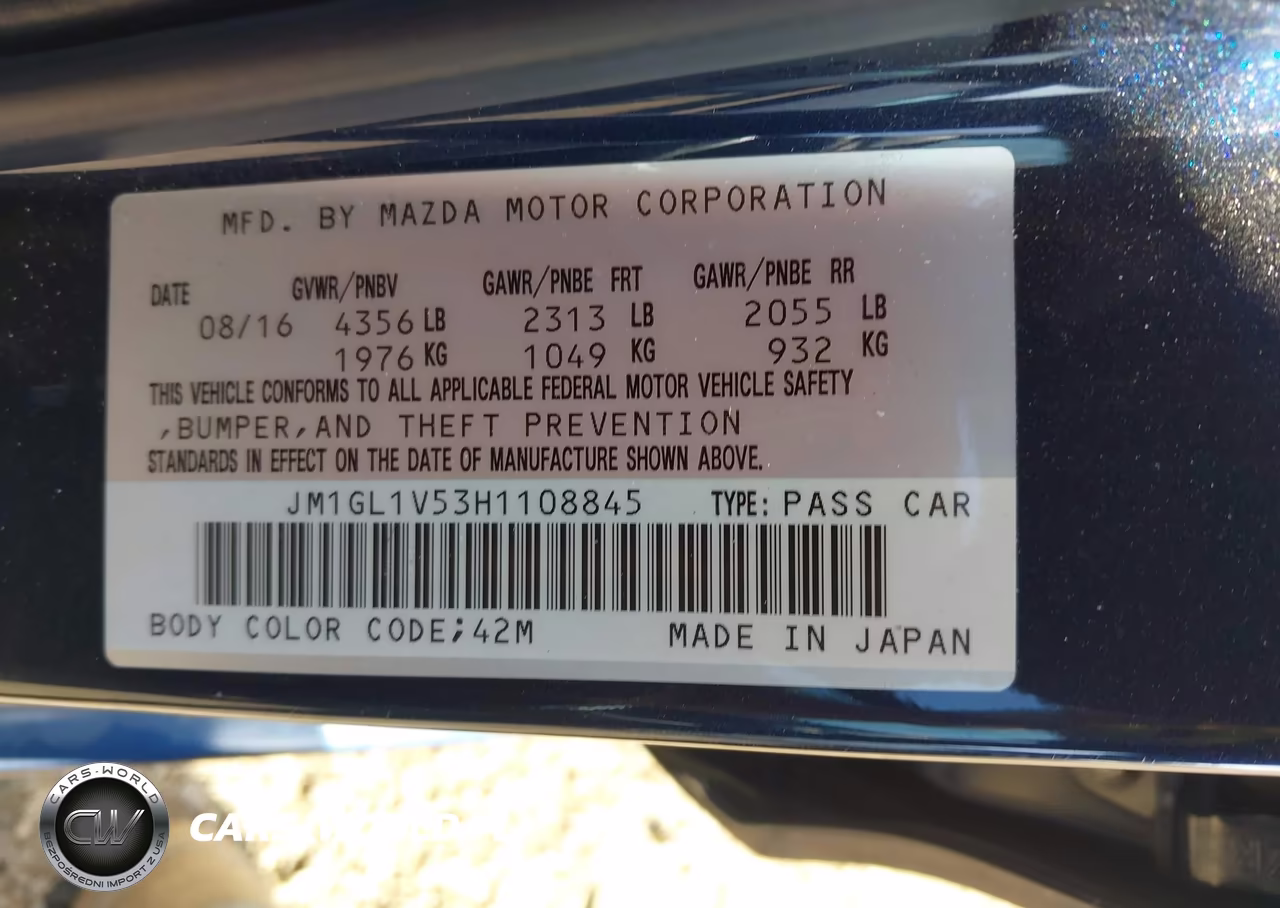 2017 Mazda Mazda6 Touring VIN:JM1GL1V53H1108845 - 9