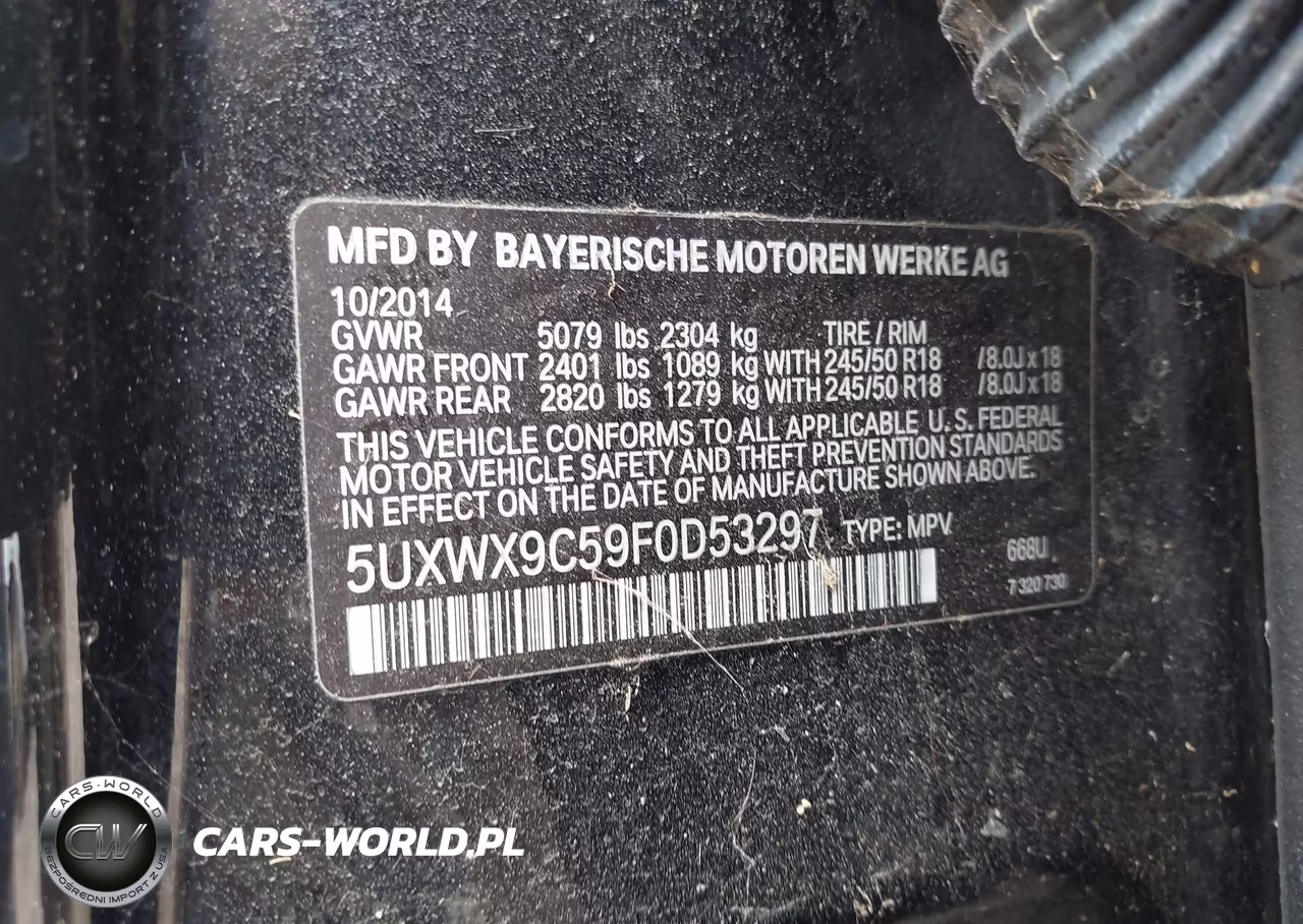 2015 BMW X3 xDrive28I VIN:5UXWX9C59F0D53297 - 9