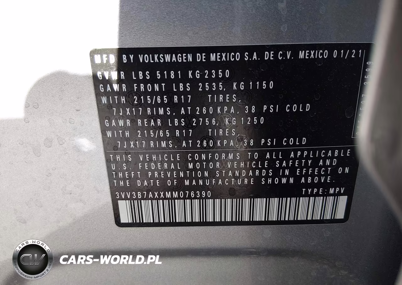 2021 Volkswagen Tiguan Se-Se R-Line Black-Sel VIN:3VV3B7AXXMM076390 - 9
