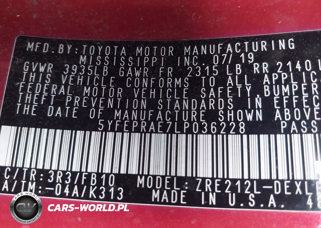 2020 Toyota Corolla Le VIN:5YFEPRAE7LP036228 - 9