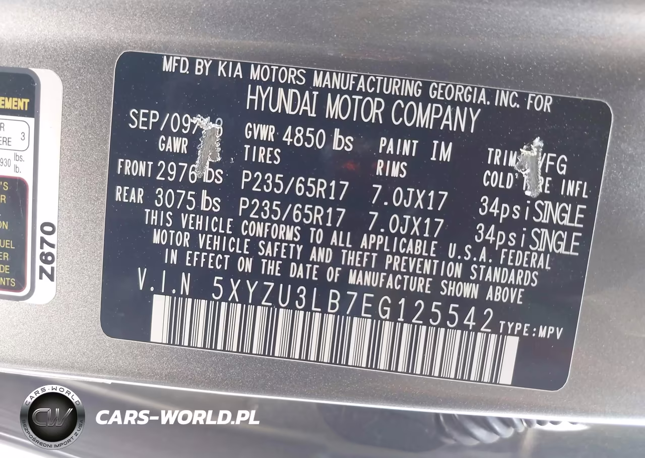 2014 Hyundai Santa Fe Sport 2.4L VIN:5XYZU3LB7EG125542 - 9