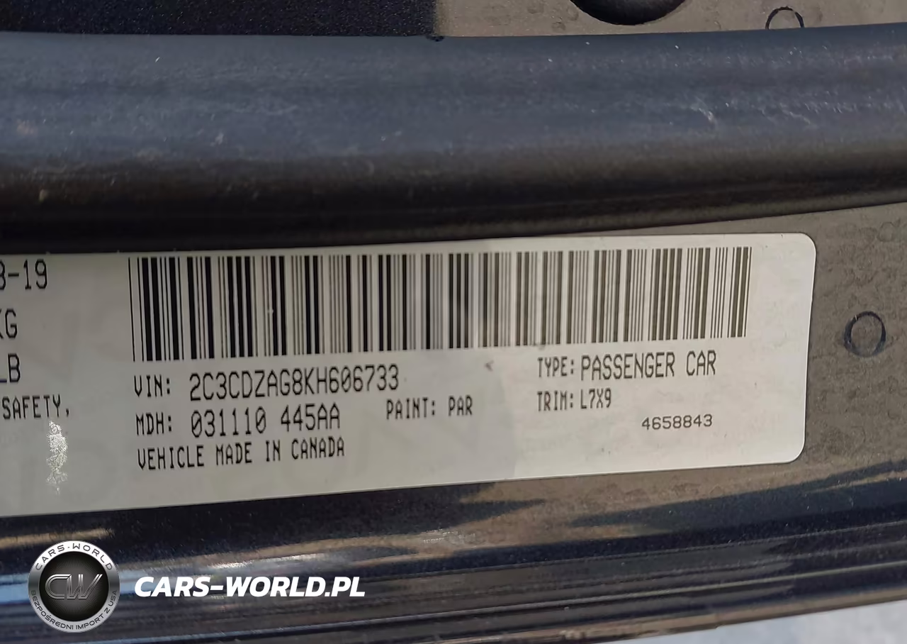 2019 Dodge Challenger Sxt VIN:2C3CDZAG8KH606733 - 9