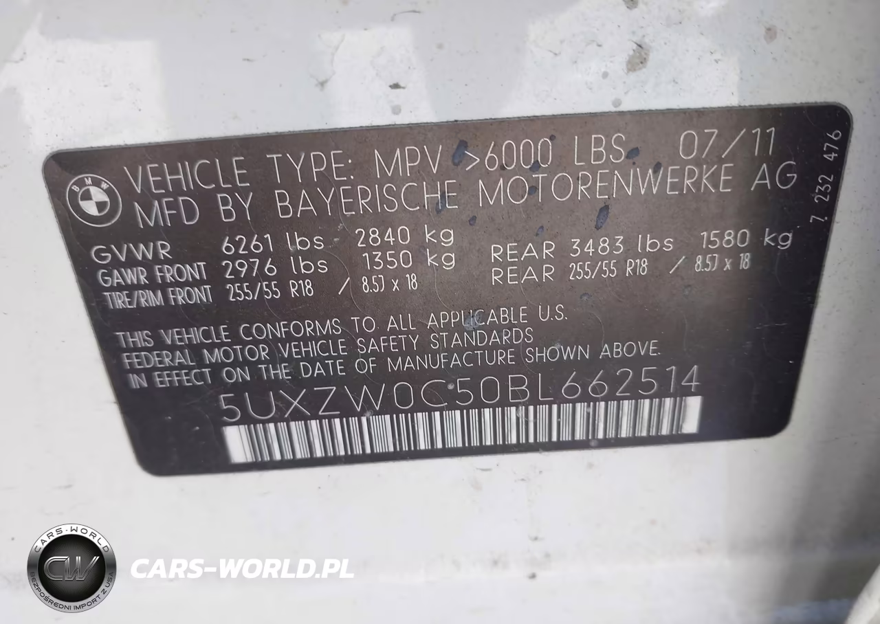 2011 BMW X5 xDrive35D VIN:5UXZW0C50BL662514 - 9