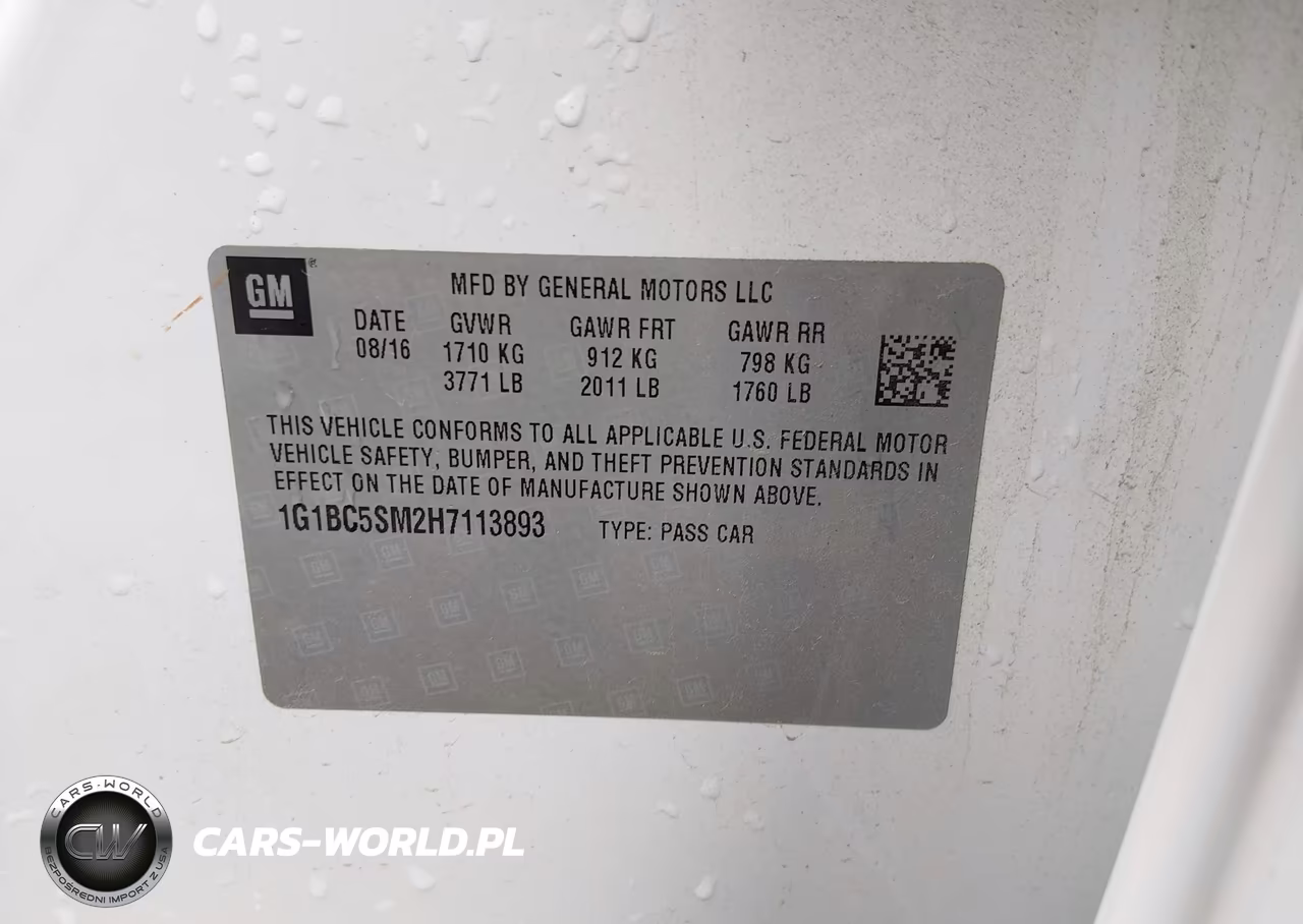 2017 Chevrolet Cruze Ls Auto VIN:1G1BC5SM2H7113893 - 9