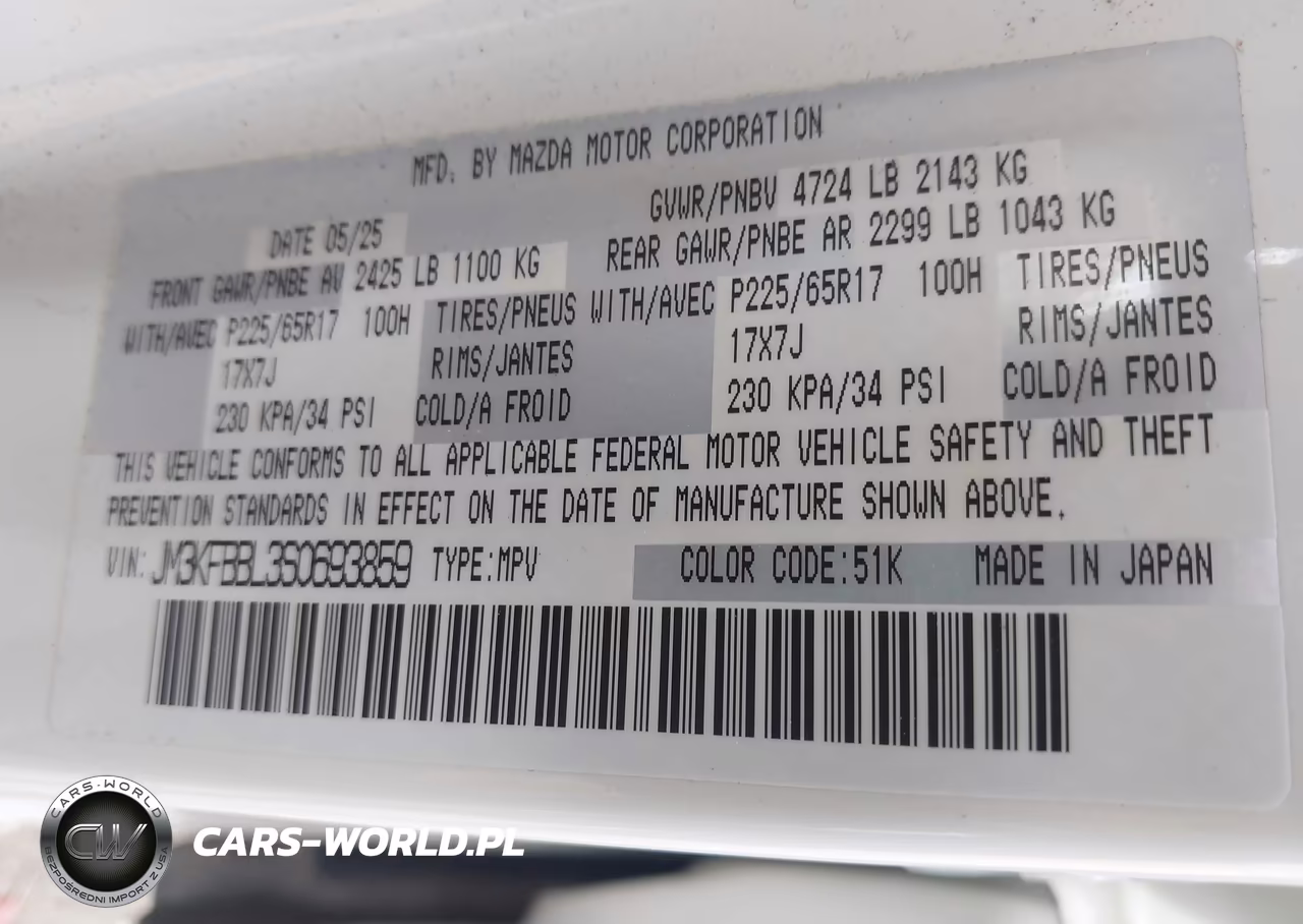 2025 Mazda Cx-5 2.5 S Select VIN:JM3KFBBL3S0693859 - 9