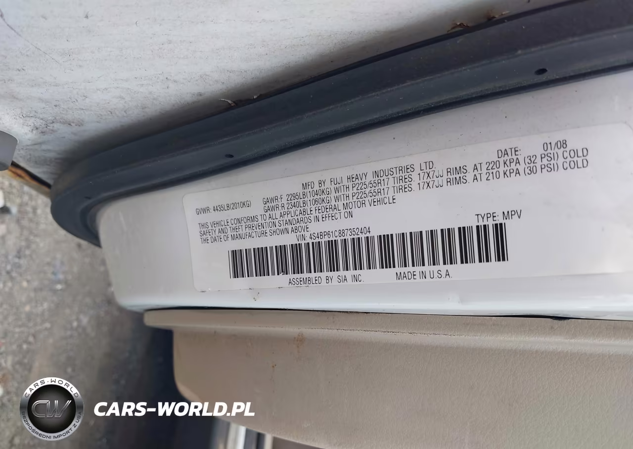 2008 Subaru Outback 2.5I-2.5I L.l. Bean Edition VIN:4S4BP61C887352404 - 9