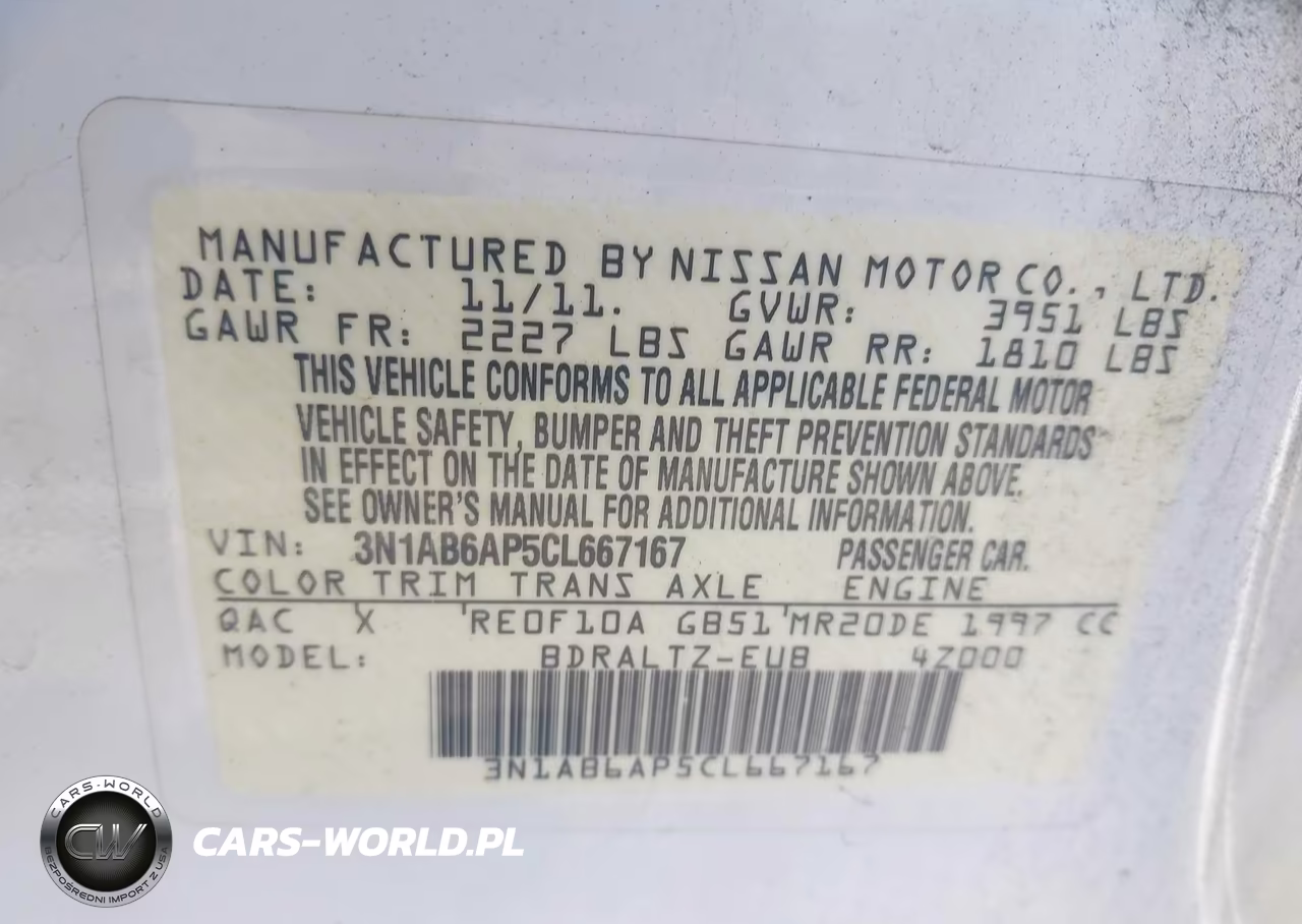 2012 Nissan Sentra 2.0 S VIN:3N1AB6AP5CL667167 - 9