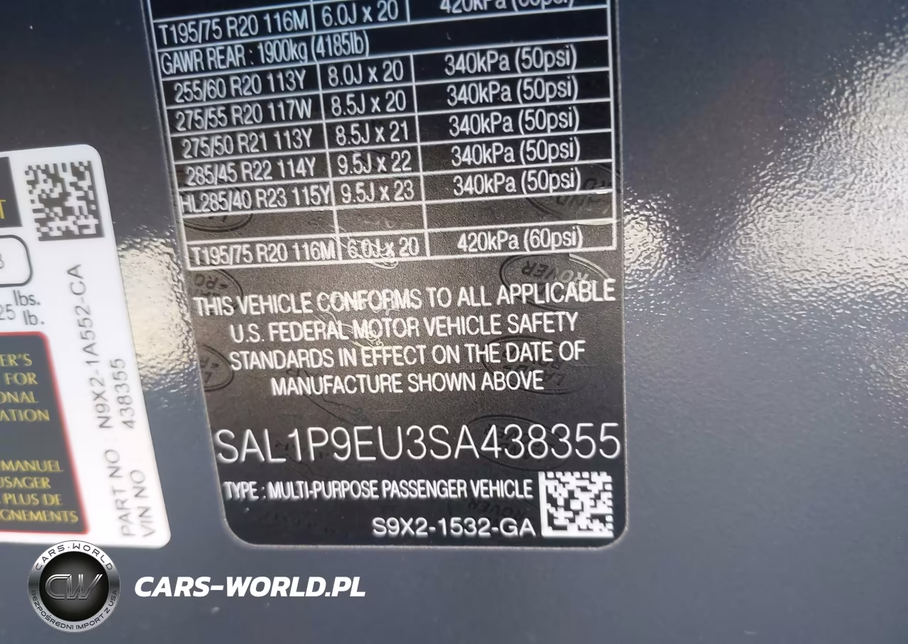2025 Land Rover Range Rover Sport P360 Se VIN:SAL1P9EU3SA438355 - 9