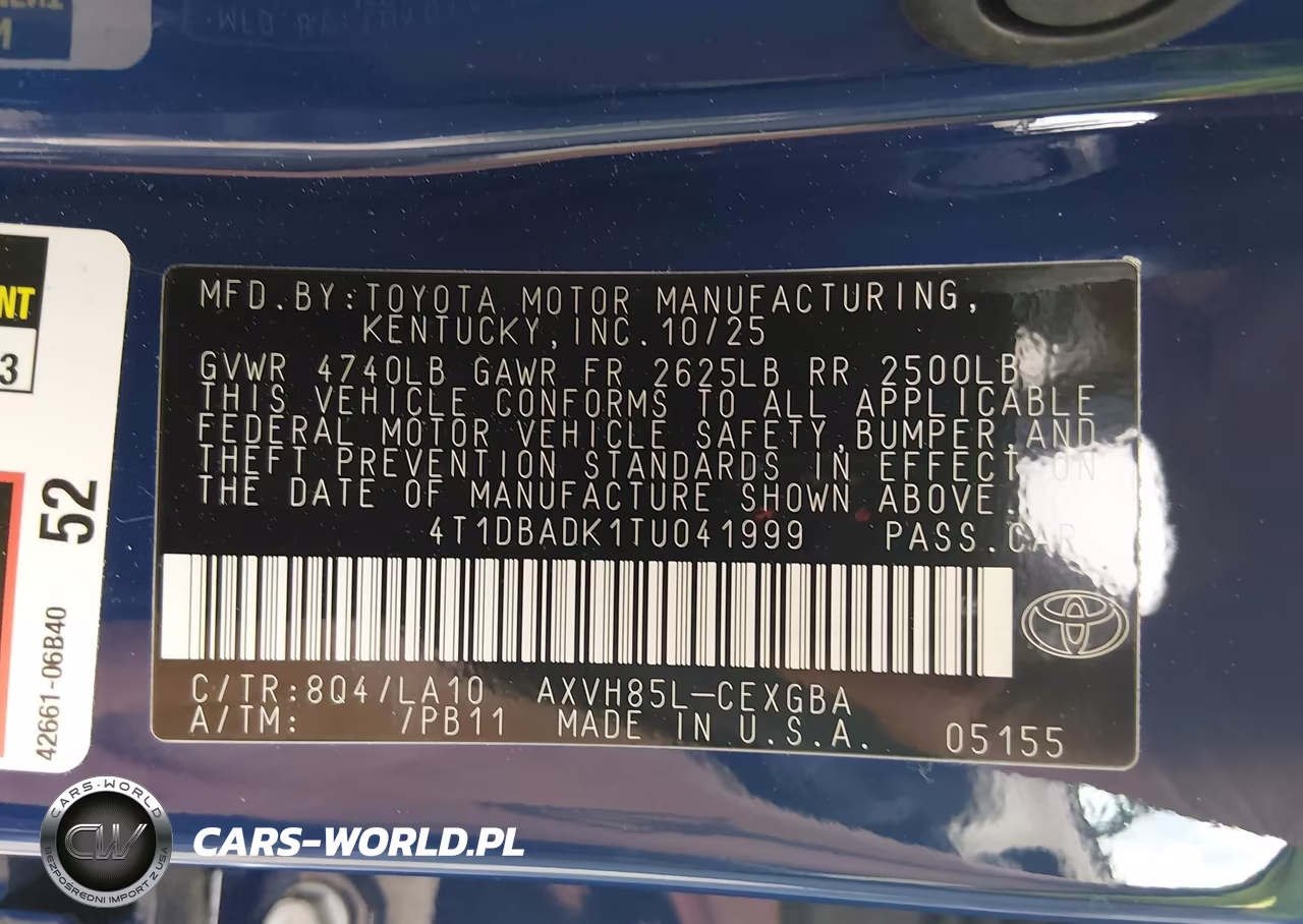 2026 Toyota Camry Xle VIN:4T1DBADK1TU041999 - 9