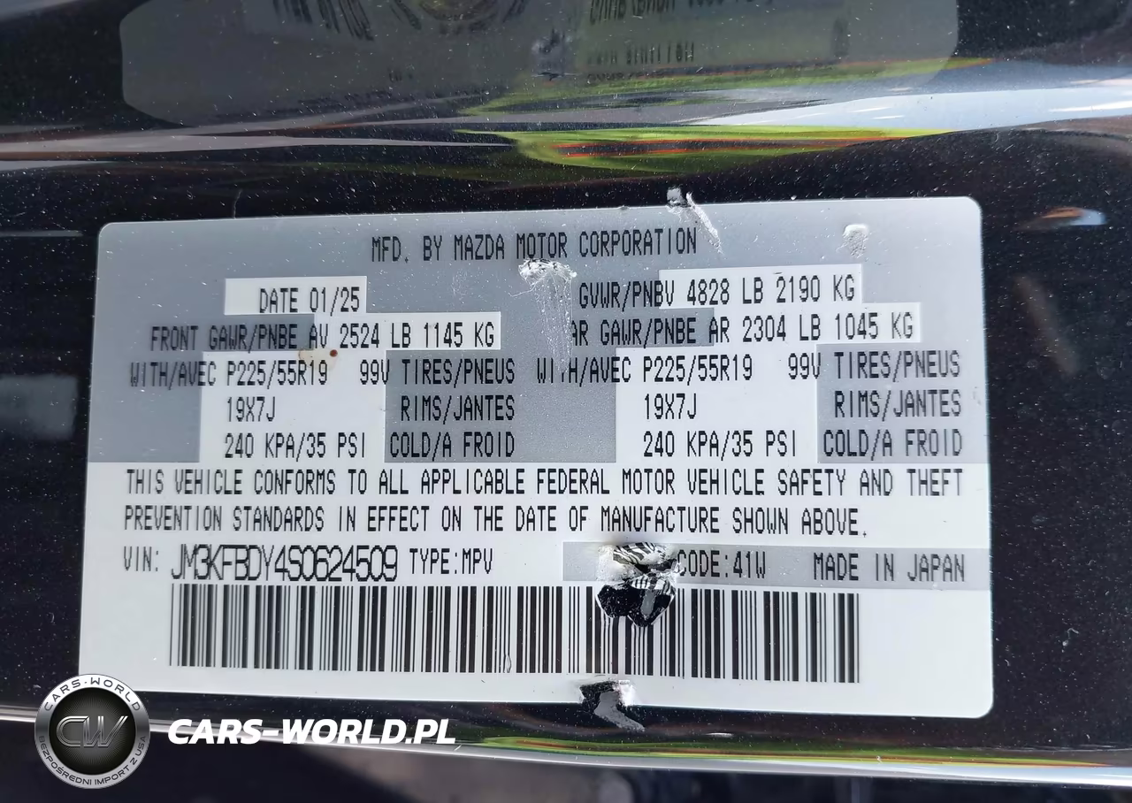 2025 Mazda Cx-5 2.5 Turbo Premium VIN:JM3KFBDY4S0624509 - 9
