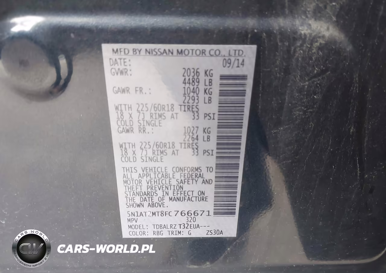 2015 Nissan Rogue Sl VIN:5N1AT2MT8FC766671 - 9