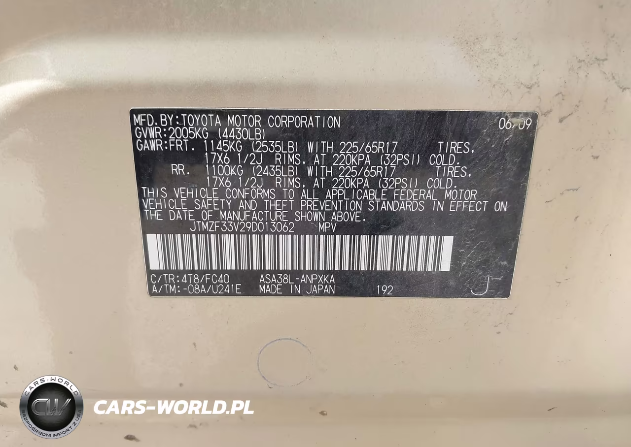2009 Toyota Rav4 VIN:JTMZF33V29D013062 - 9