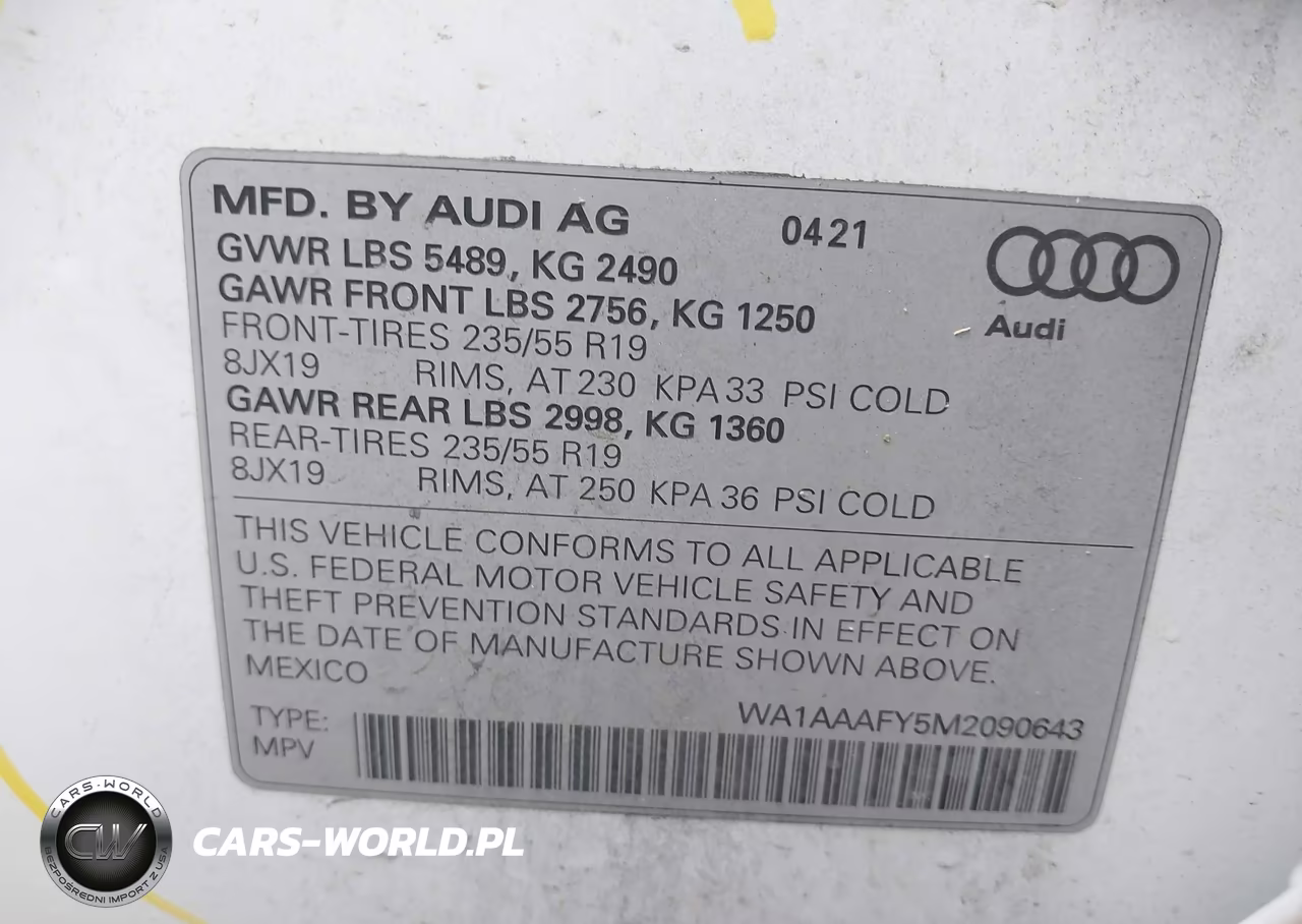 2021 Audi Q5 Premium 45 Tfsi Quattro S Tronic VIN:WA1AAAFY5M2090643 - 9