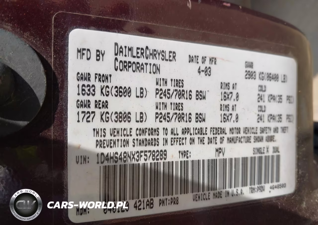 2003 Dodge Durango Slt VIN:1D4HS48NX3F578289 - 9