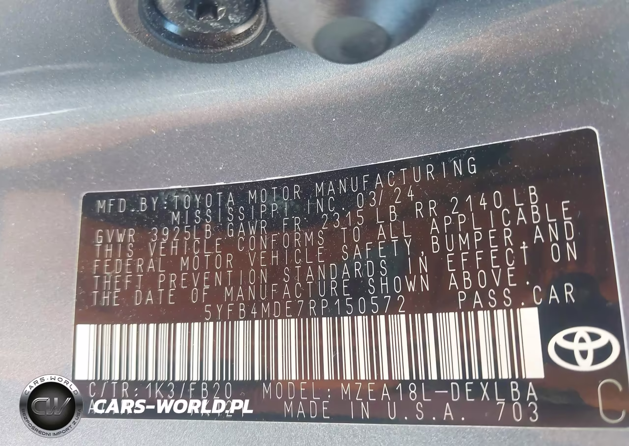 2024 Toyota Corolla Le VIN:5YFB4MDE7RP150572 - 9