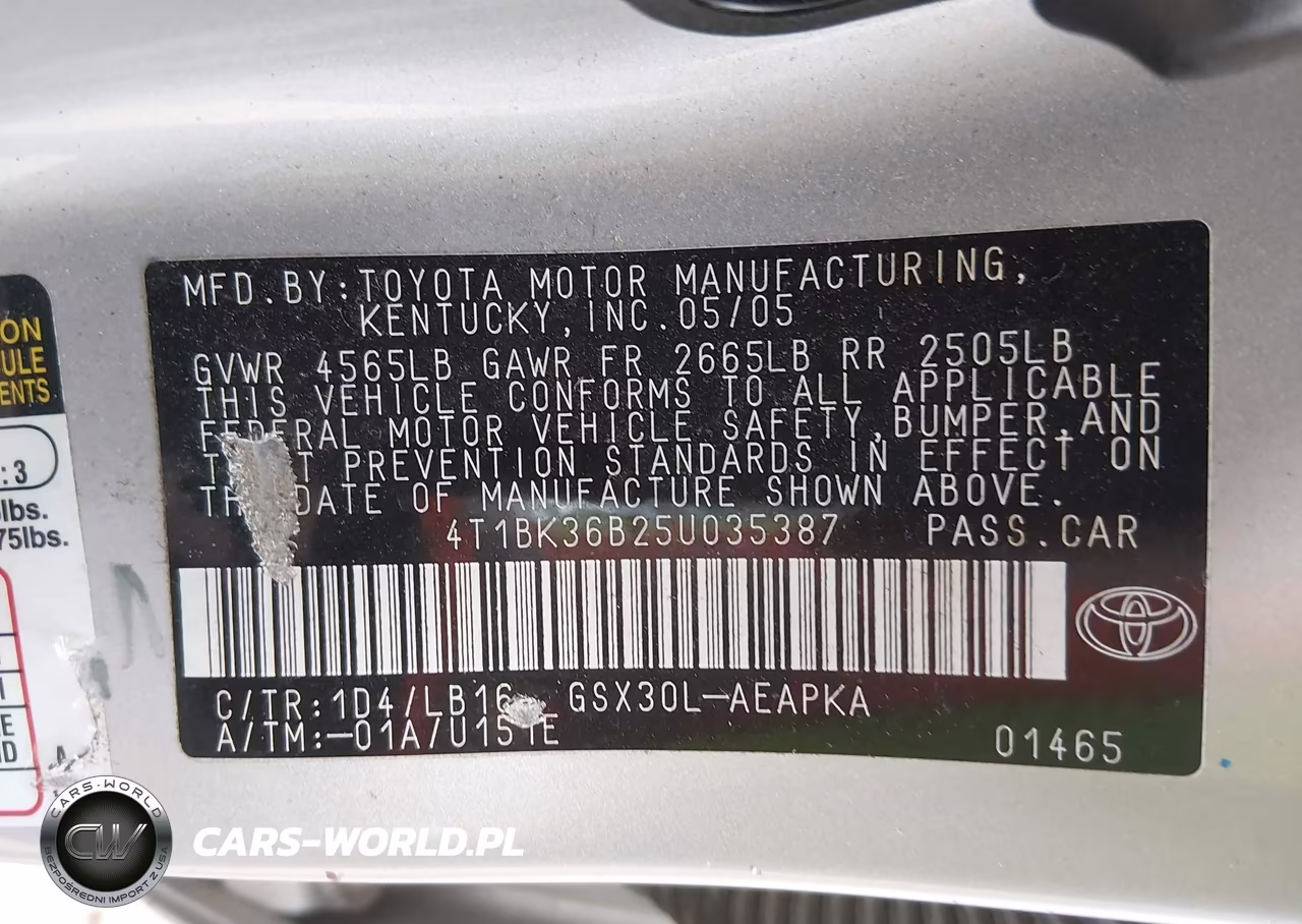2005 Toyota Avalon Limited VIN:4T1BK36B25U035387 - 9