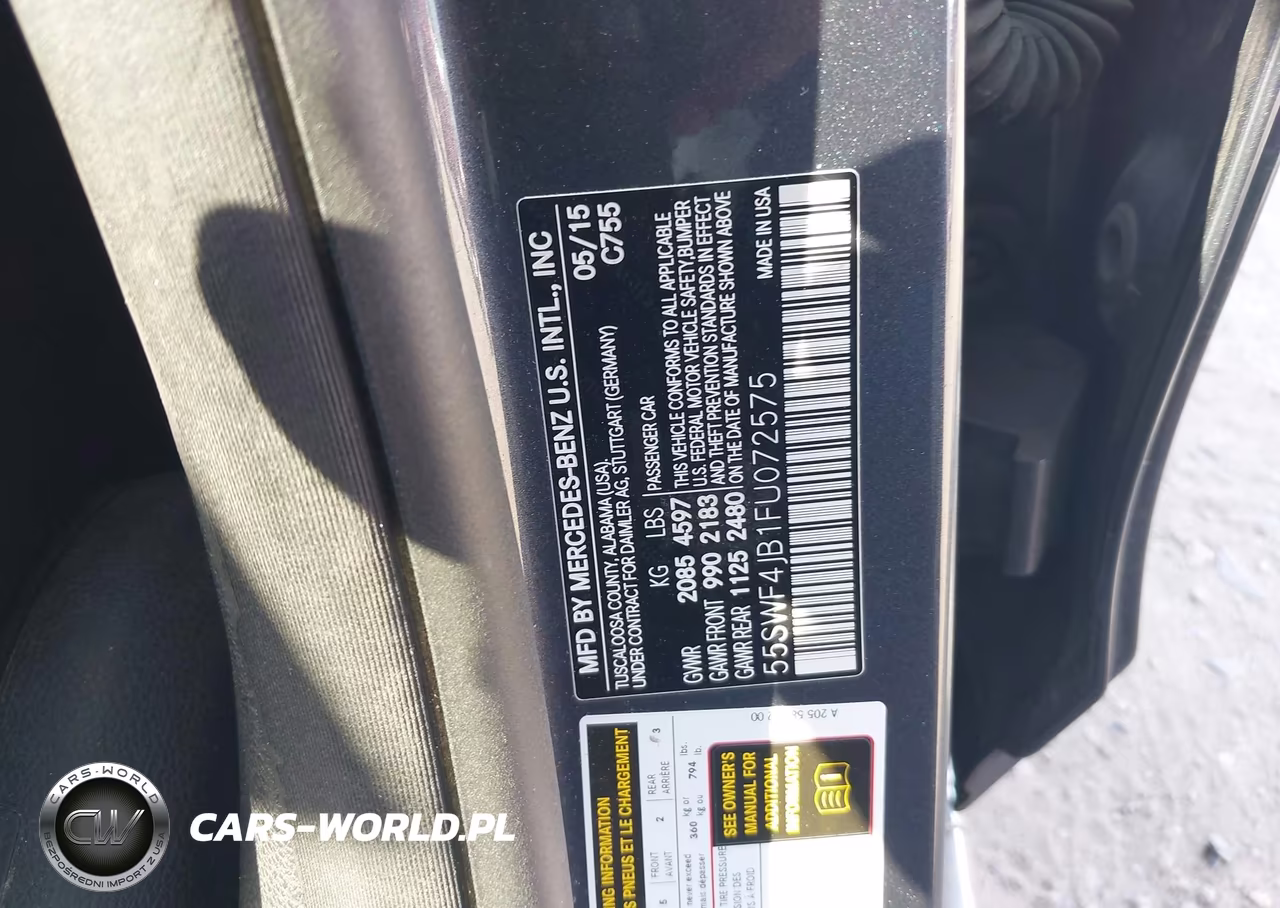 2015 Mercedes-Benz C 300 VIN:55SWF4JB1FU072575 - 9