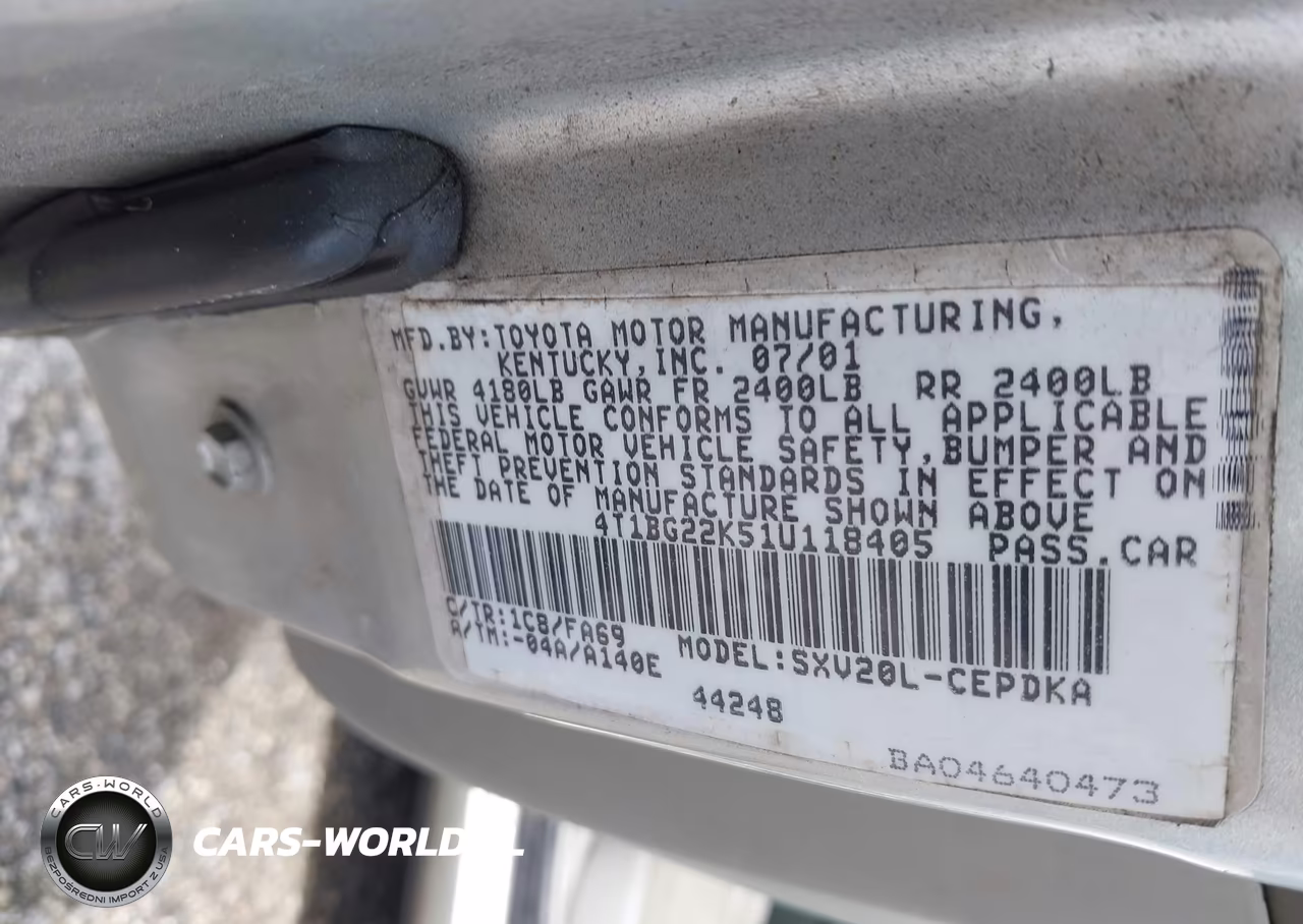 2001 Toyota Camry Ce VIN:4T1BG22K51U118405 - 9