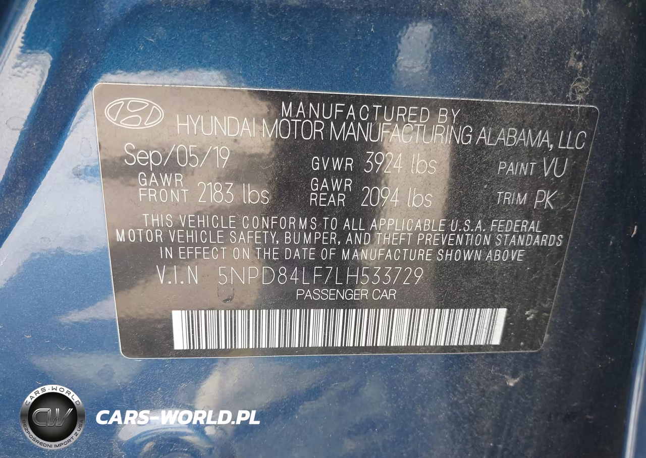 2020 Hyundai Elantra Sel VIN:5NPD84LF7LH533729 - 9