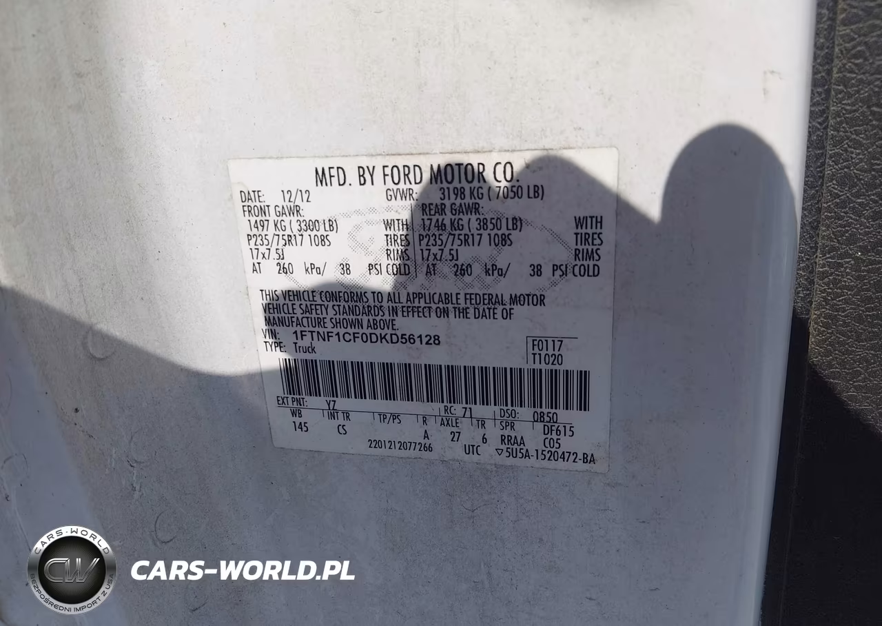 2013 Ford F-150 Xl VIN:1FTNF1CF0DKD56128 - 9