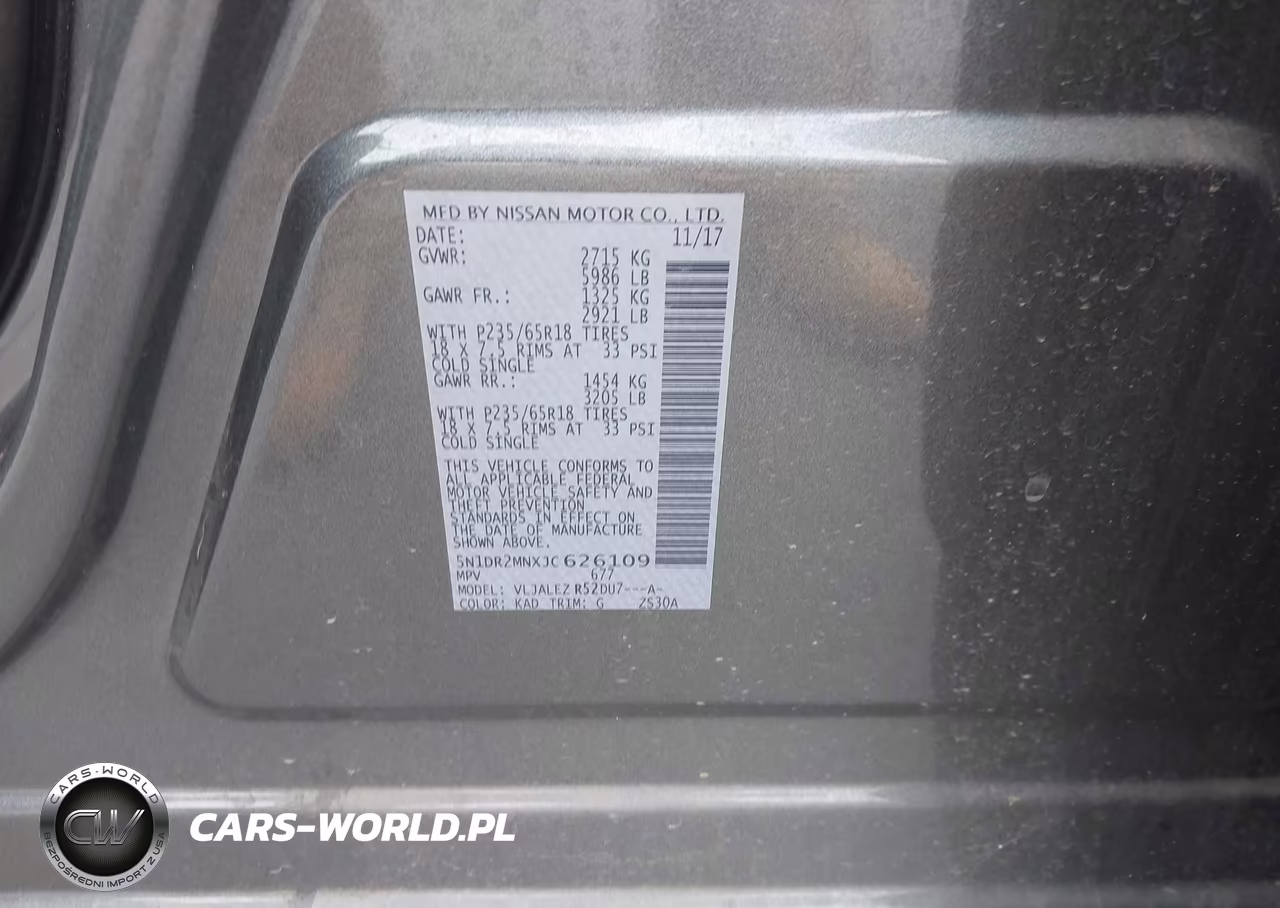2018 Nissan Pathfinder Sv VIN:5N1DR2MNXJC626109 - 9