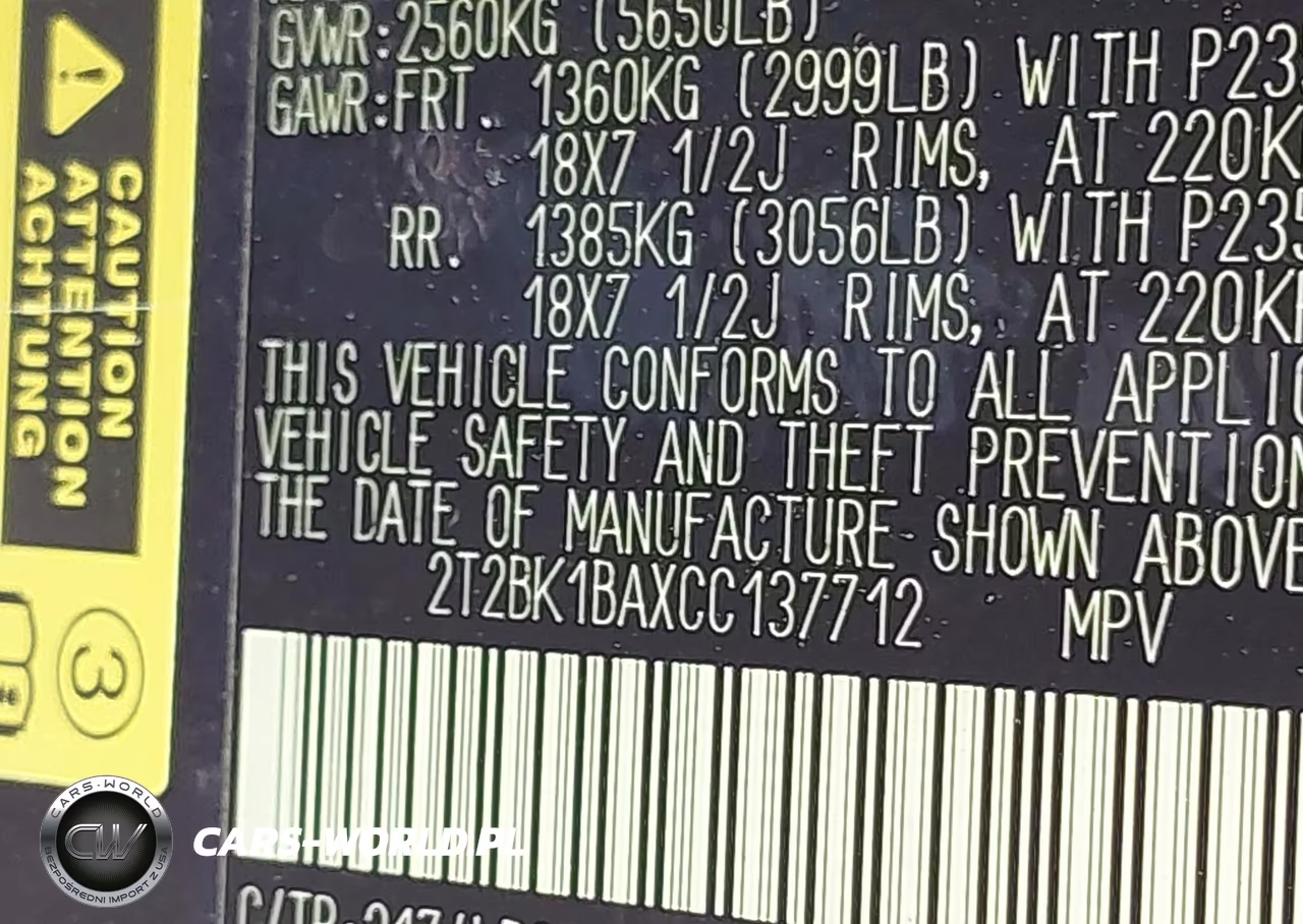 2012 Lexus Rx 350 VIN:2T2BK1BAXCC137712 - 9