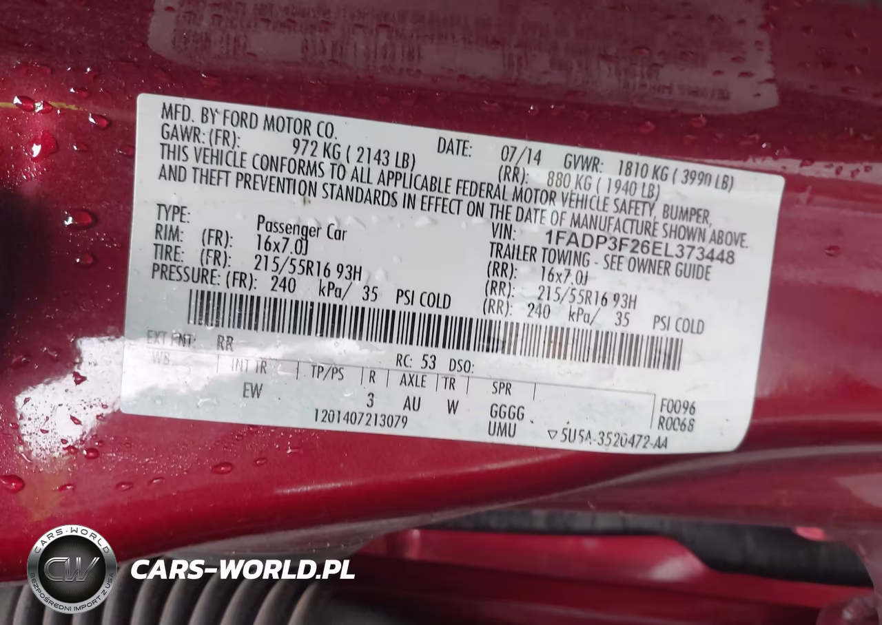 2014 Ford Focus Se VIN:1FADP3F26EL373448 - 9