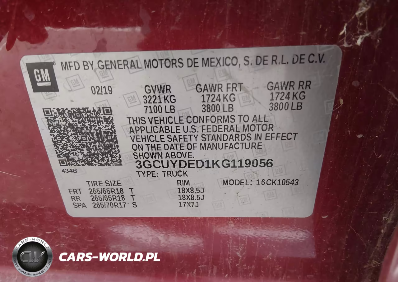 2019 Chevrolet Silverado 1500 Lt VIN:3GCUYDED1KG119056 - 9