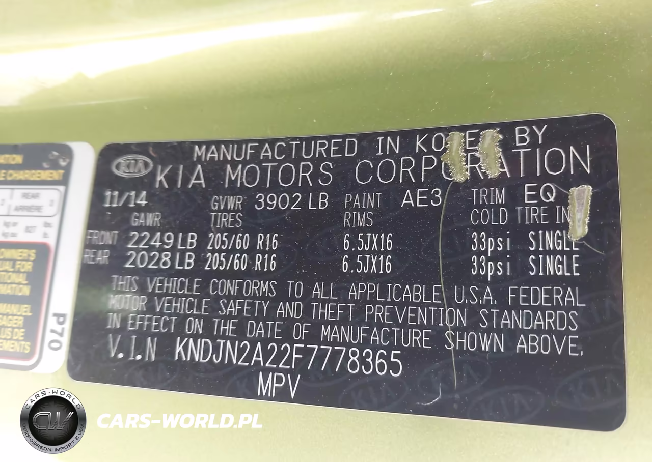 2015 Kia Soul VIN:KNDJN2A22F7778365 - 9