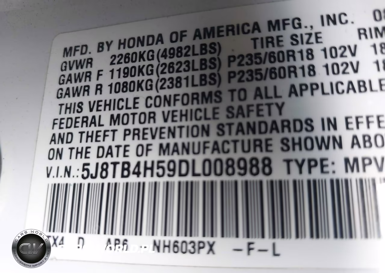 2013 Acura Rdx VIN:5J8TB4H59DL008988 - 9