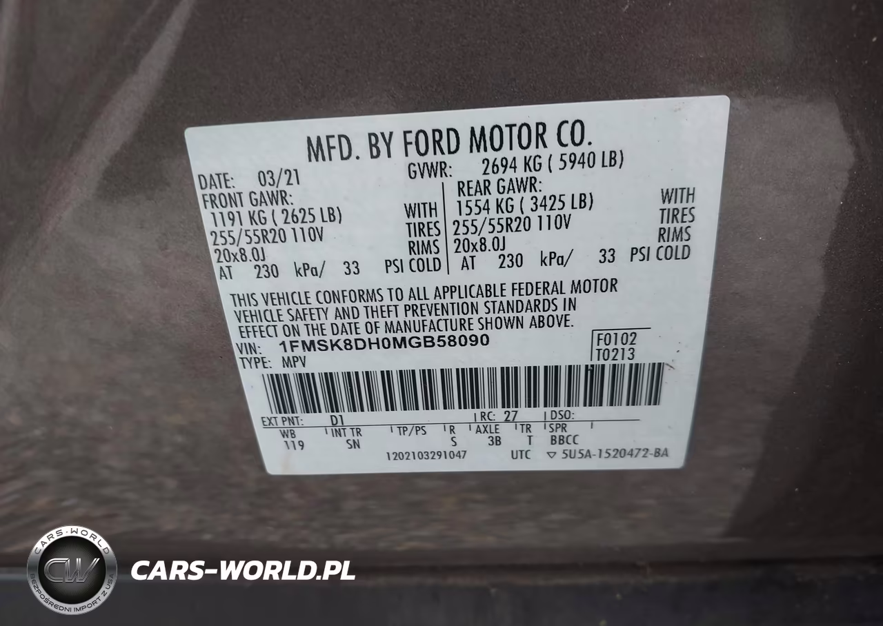 2021 Ford Explorer Xlt VIN:1FMSK8DH0MGB58090 - 9