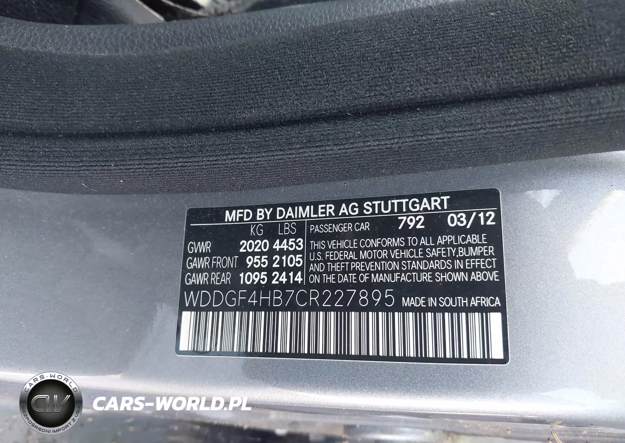 2012 Mercedes-Benz C 250 Sport VIN:WDDGF4HB7CR227895 - 9