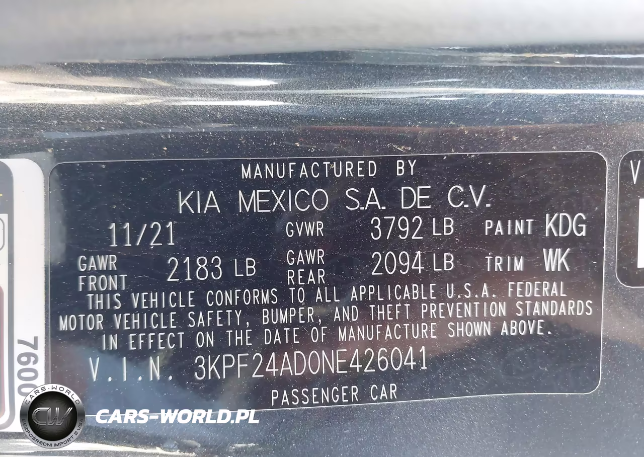 2022 Kia Forte Fe VIN:3KPF24AD0NE426041 - 9