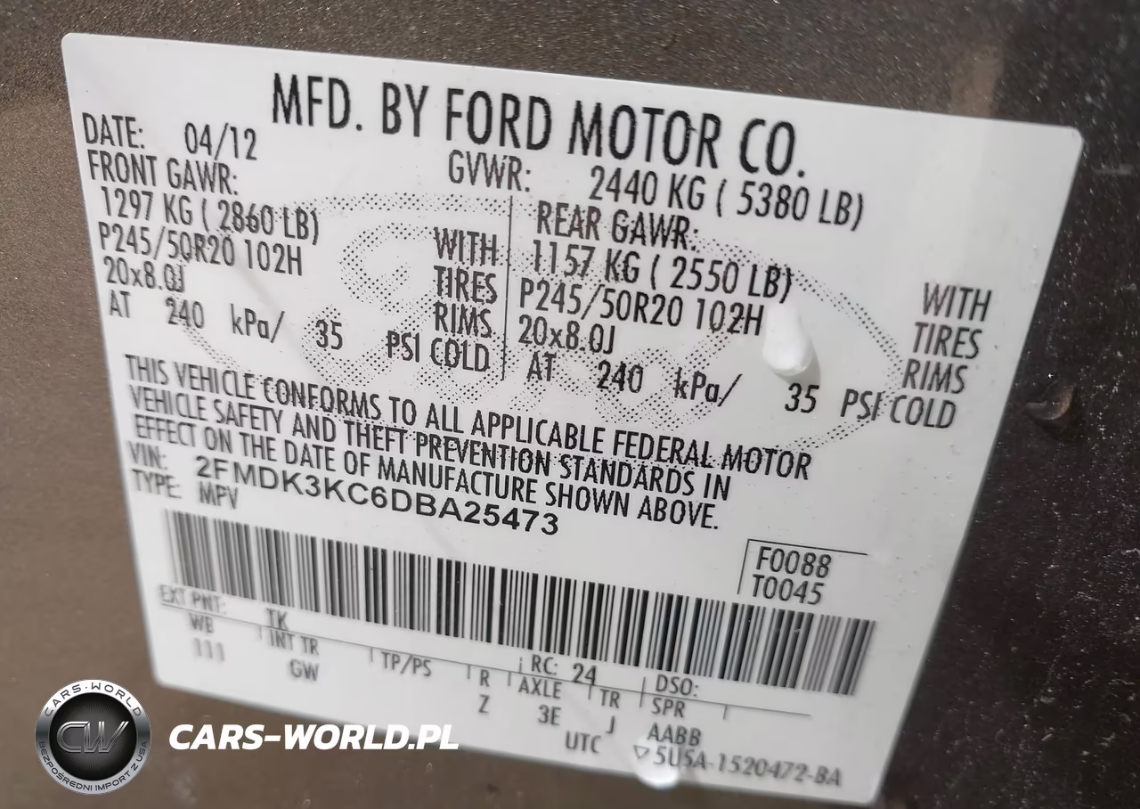 2013 Ford Edge Limited VIN:2FMDK3KC6DBA25473 - 9