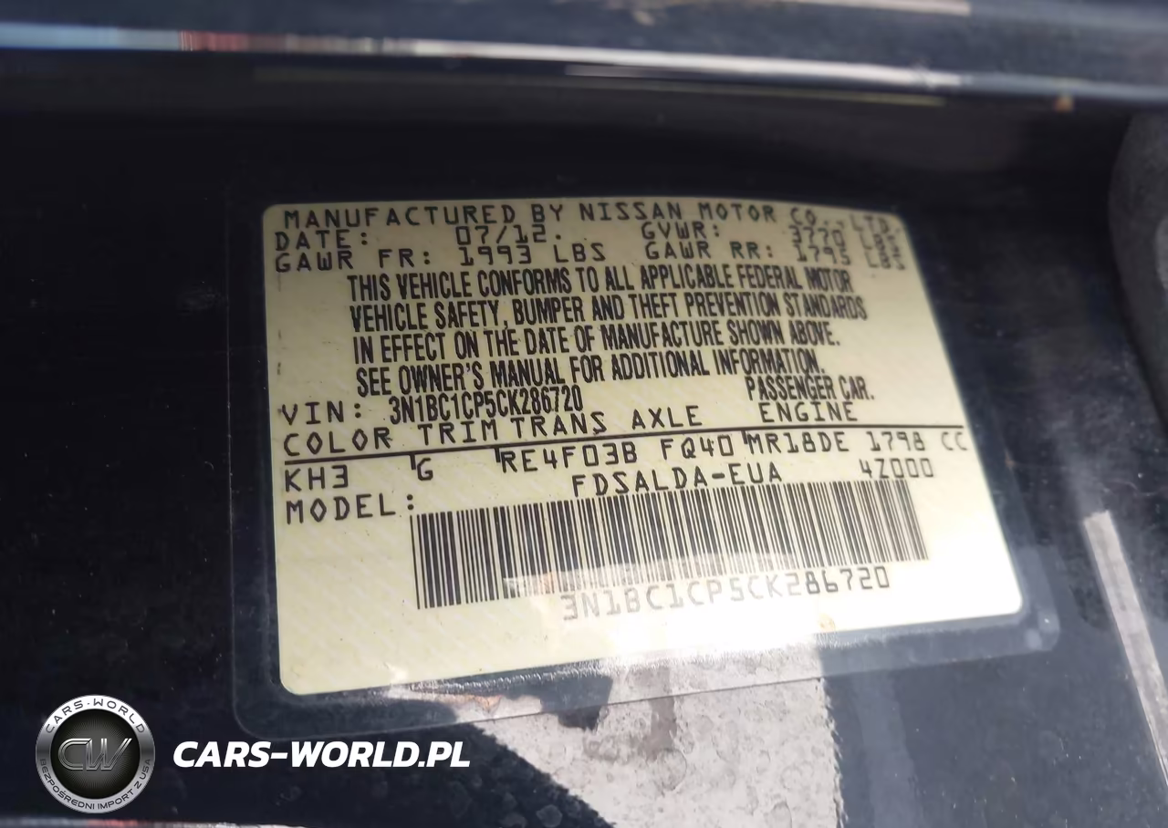 2012 Nissan Versa 1.8 S VIN:3N1BC1CP5CK286720 - 9